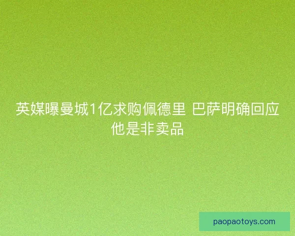英媒曝曼城1亿求购佩德里 巴萨明确回应他是非卖品